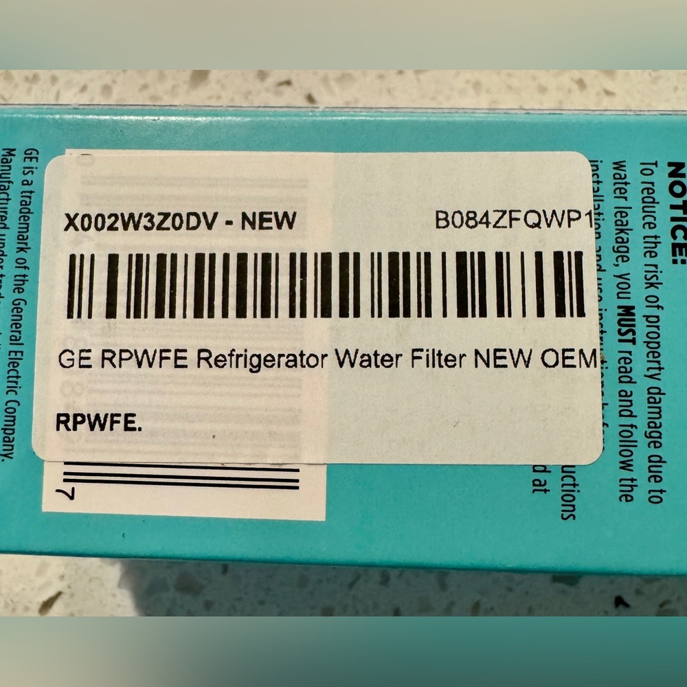 GE Appliances RPWFE genuine water fridge filters x2 brand new - Picture 7 of 11